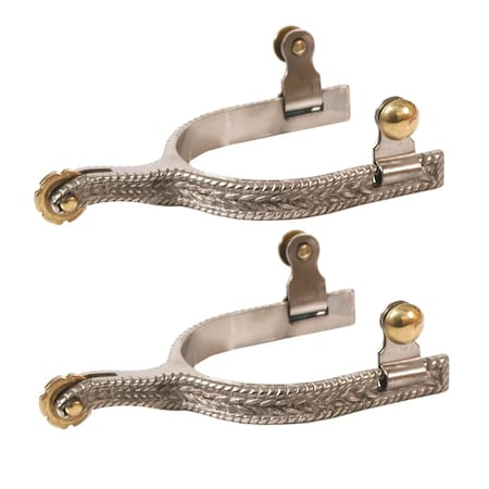 Jacks Imports Stainless Steel Rope Design Spurs 10464
